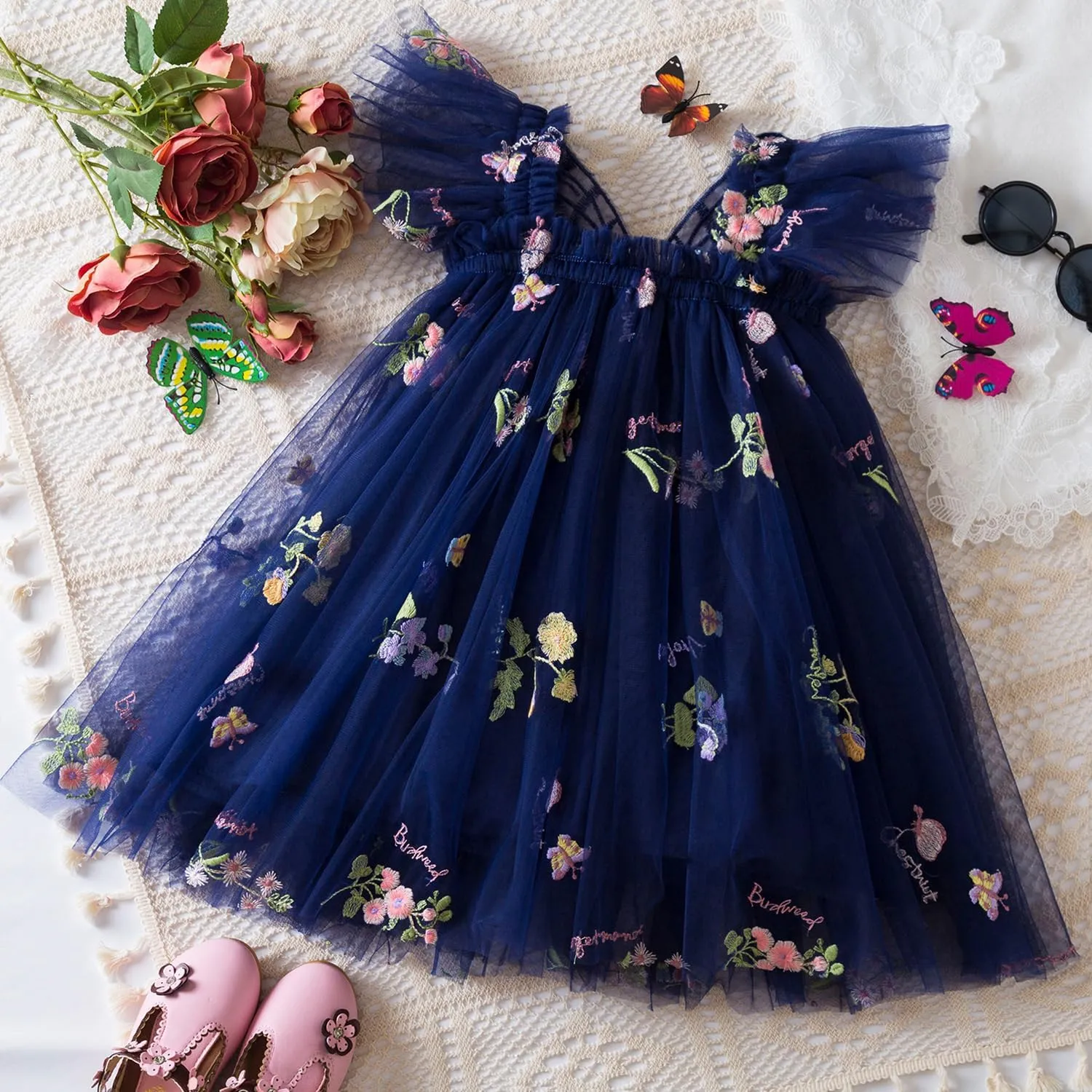 TTYAOVO Toddler Baby Dress Birthday Party Tulle Girl Dresses