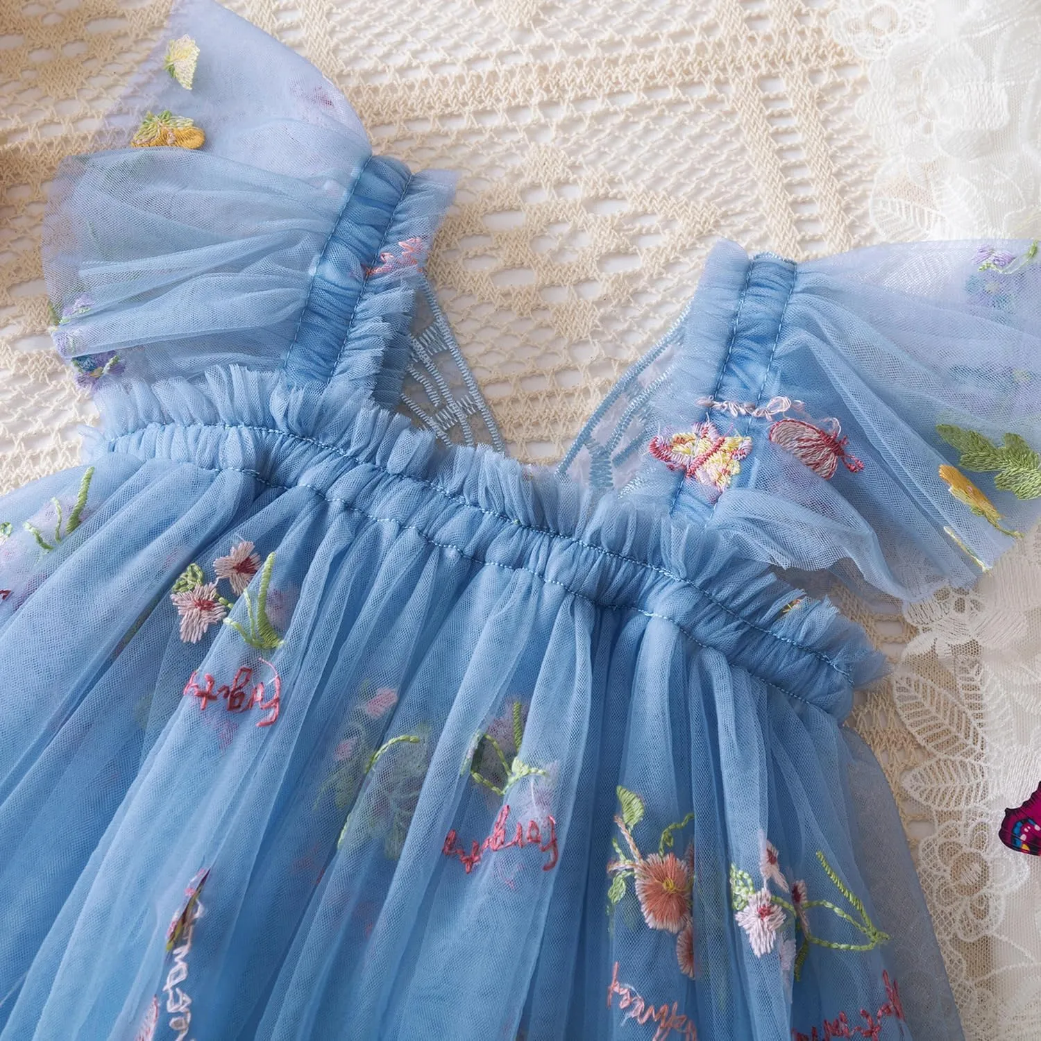 TTYAOVO Toddler Baby Dress Birthday Party Tulle Girl Dresses