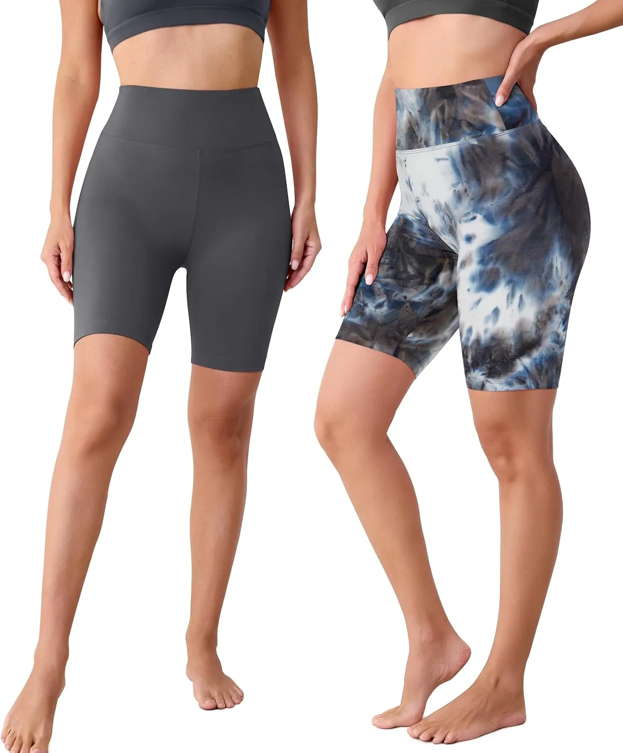 VALANDY Creamlush 3 Pack Biker Shorts for Women -8" High Waisted Soft Stretchy Spandex Athletic Yoga Shorts