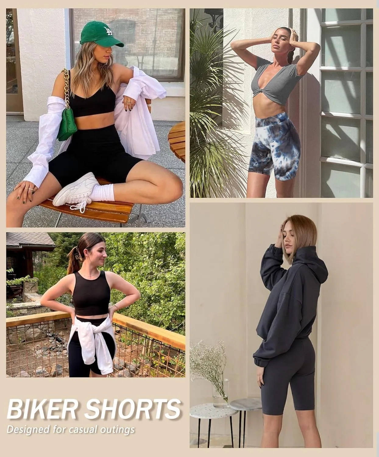 VALANDY Creamlush 3 Pack Biker Shorts for Women -8" High Waisted Soft Stretchy Spandex Athletic Yoga Shorts