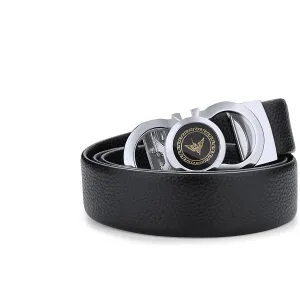 VANNANBA Mens Leather Ratchet Belts Slide Dress Belt for men Automatic Buckle with Gift Box