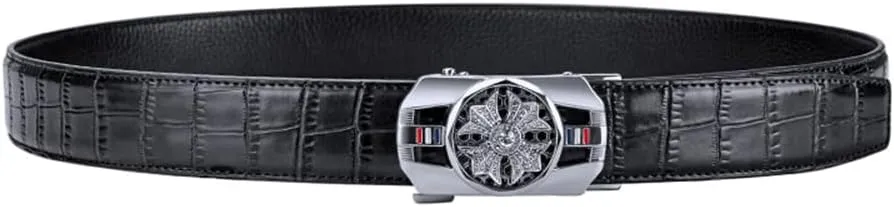 VANNANBA Mens Ratchet Leather Belt Designer Belts for Men,Trend Fashion,Western Belts for Jeans with Gift Box