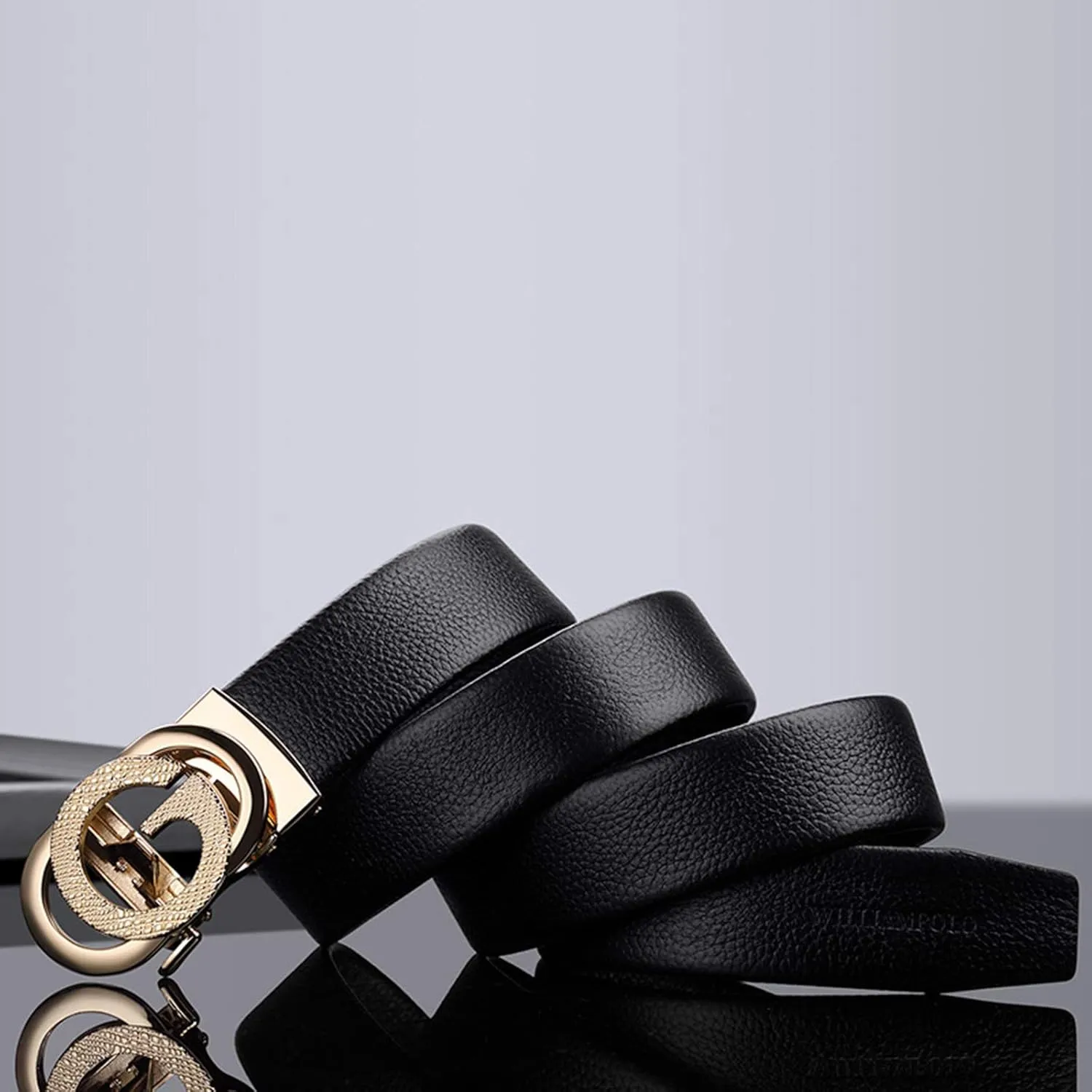 VANNANBA Ratchet Leather Belt for Men Designer Belts for Men with Automatic Buckle Alloy,Trend Fashion with Gift Box