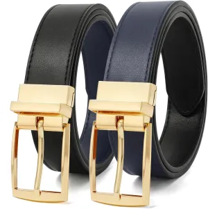 VONMELLI Reversible Belt for Women Leather Belts for Jeans Pants Fashion Ladies Dress Belt Trim to Fit