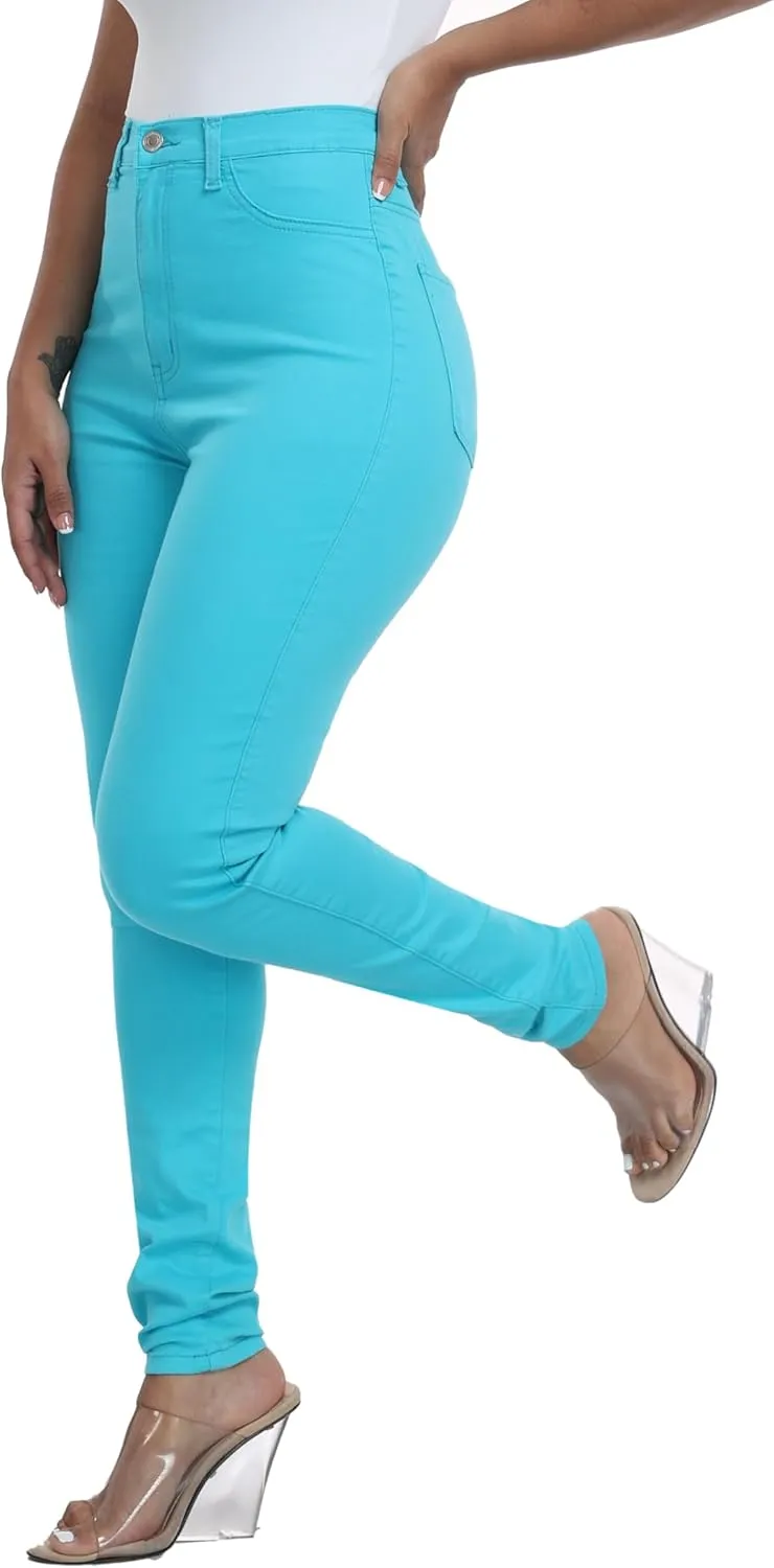 WAYRUNZ Women's Hight Waisted Stretch Skinny Jeans Denim Pants