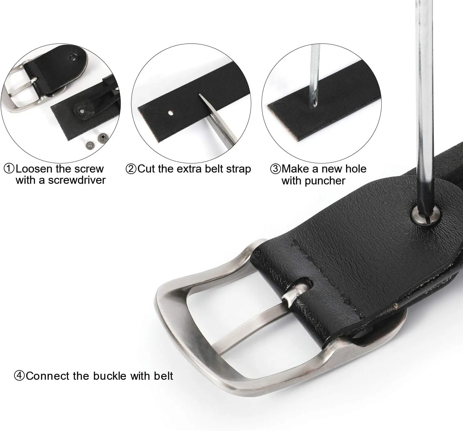 WHIPPY Women Leather Belts for Jeans Pants Fashion Dress Belt for Women with Solid Pin Buckle