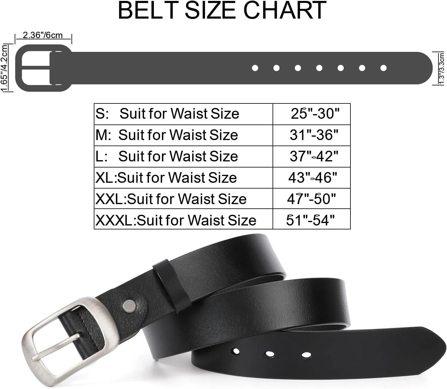 WHIPPY Women Leather Belts for Jeans Pants Fashion Dress Belt for Women with Solid Pin Buckle