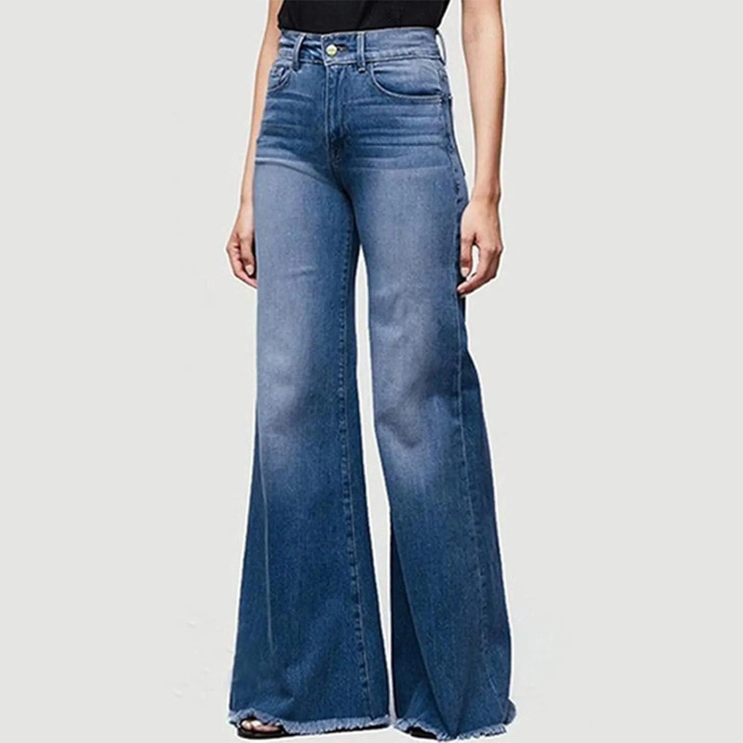 Wide Leg Jeans Women High Waisted Stretch Pencil Pants Casual Boyfriend Jeans Y2K Denim Pant Streetwear Trousers