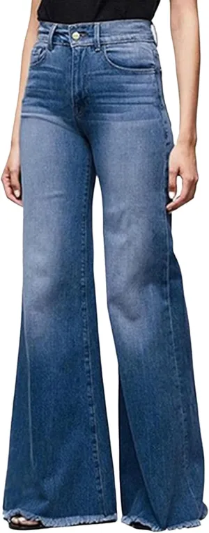 Wide Leg Jeans Women High Waisted Stretch Pencil Pants Casual Boyfriend Jeans Y2K Denim Pant Streetwear Trousers