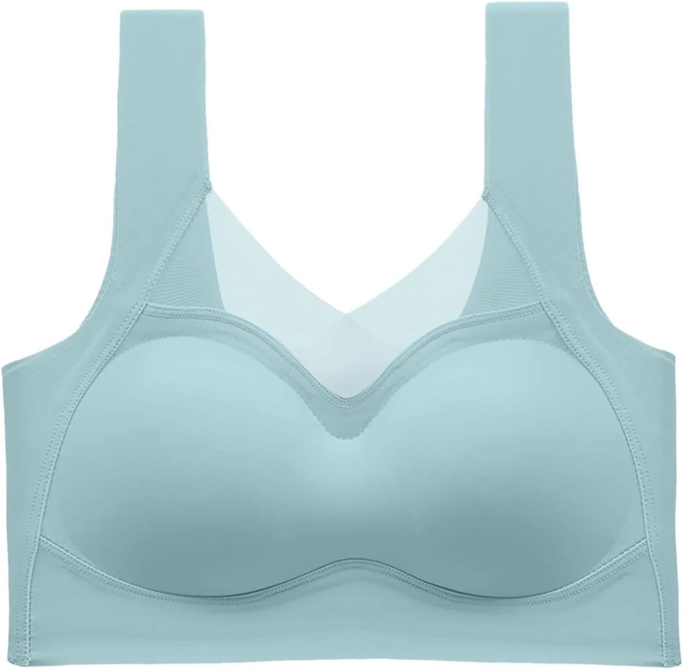 Women Comfortable Push Up Wireless Bras,Posture Correcting Bra for Seniors,Plus Size Full Coverage Soft Everyday Bra