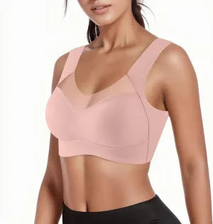 Women Comfortable Push Up Wireless Bras,Posture Correcting Bra for Seniors,Plus Size Full Coverage Soft Everyday Bra