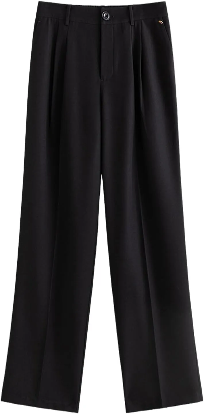 Women Suit Pants Straight Wide Leg Trouser Summer Long Pant Office Lady Bottom Loose Pants for Women