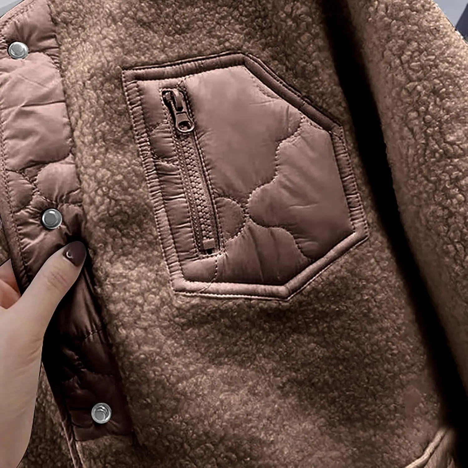 Women's Down Jackets Lapel Buttons Closed Casual Puffer Jacket Coat Cozy Lightweight Long Sleeve Floral Fuzzy Outwear