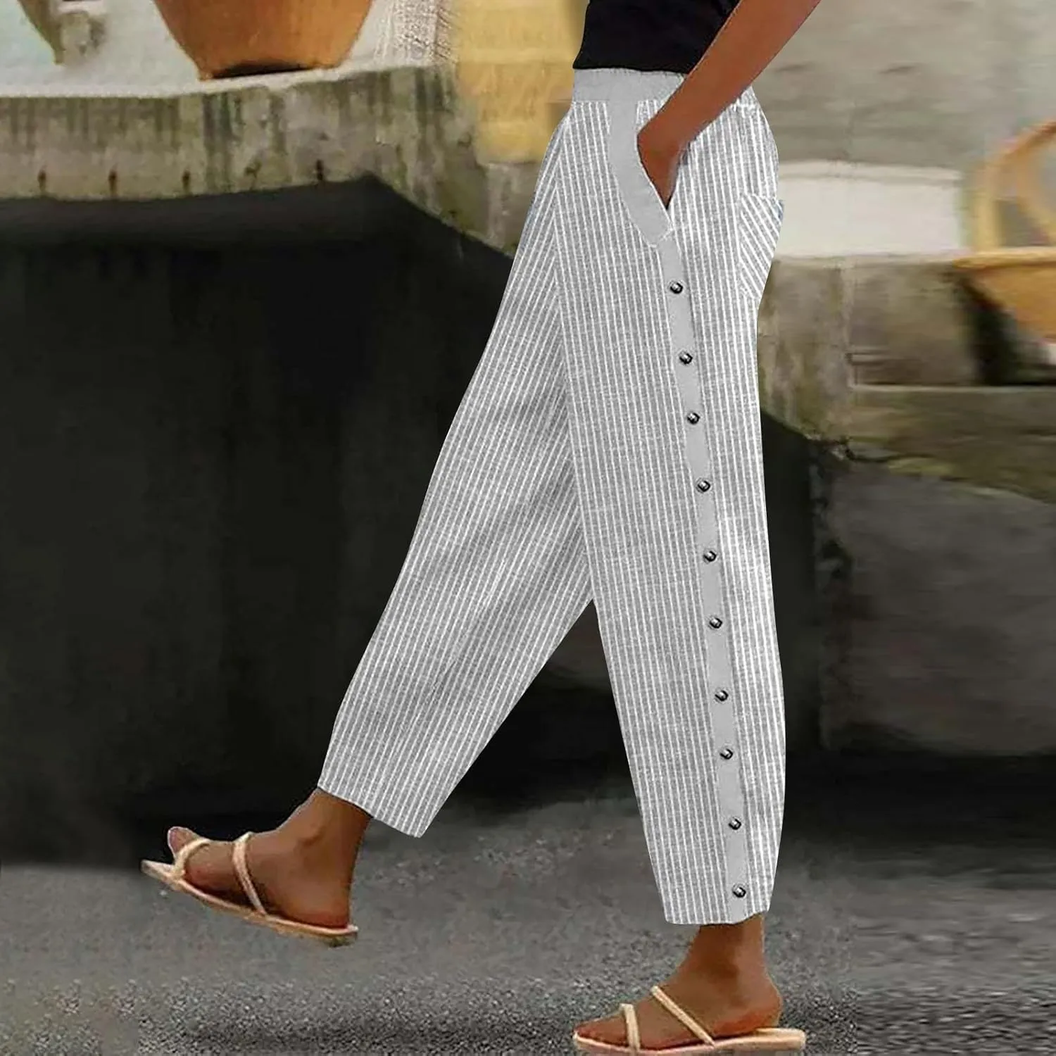 Women's Fashion Casual Cotton Thin Breathable Hollow Stitching String Solid Color Fall &Winter Outfits