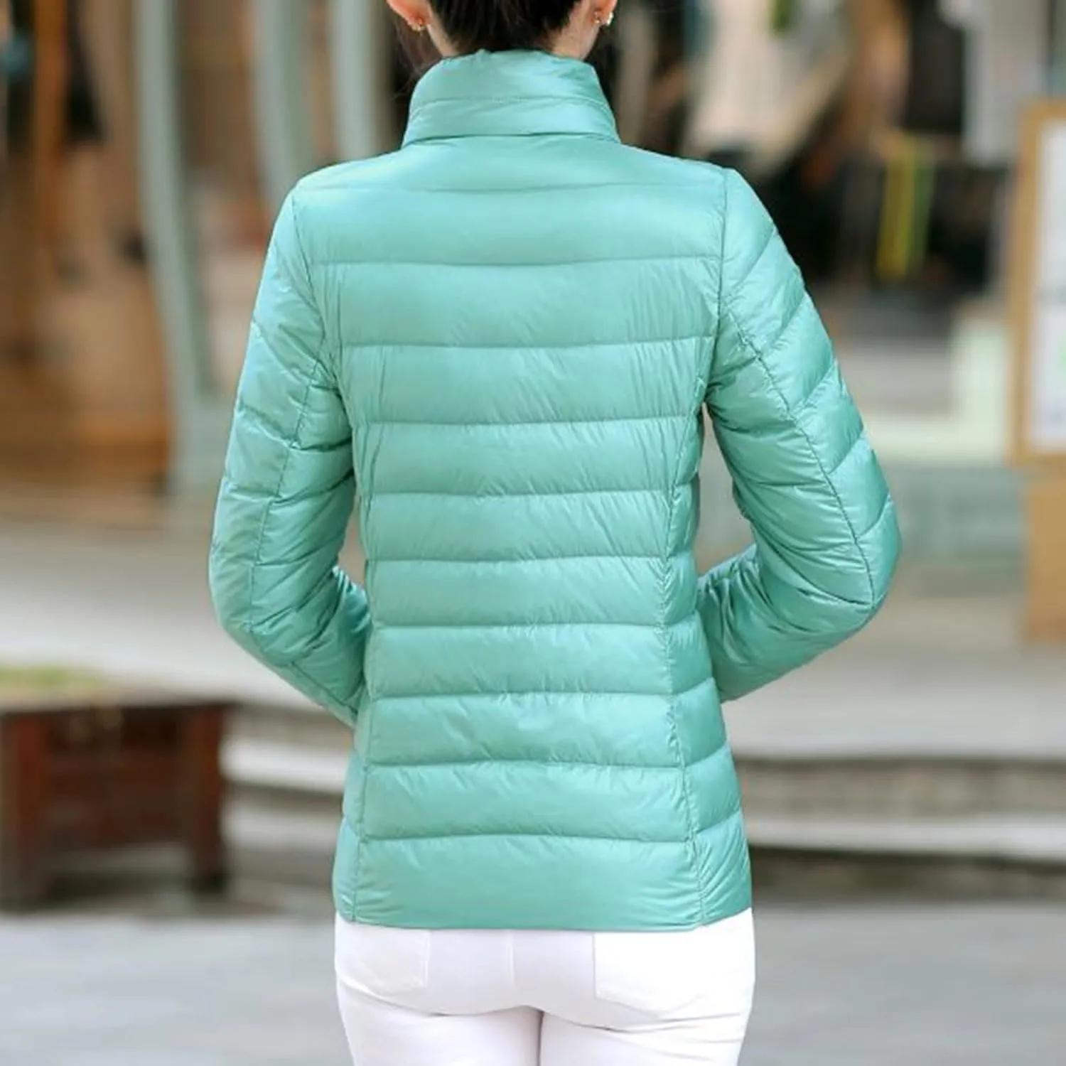 Women's Packable Quilted Jackets Lightweight Full-Zip Puffer Jacket Full Zipped Down Jacket Shakcets Winter Outfits