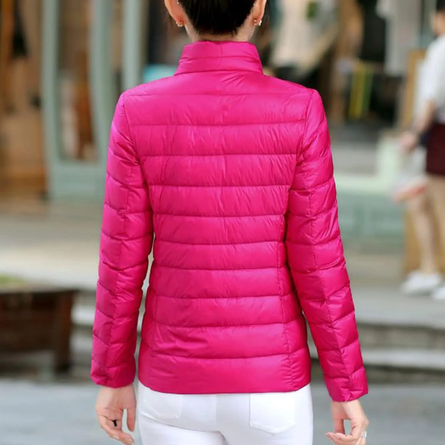 Women's Packable Quilted Jackets Lightweight Full-Zip Puffer Jacket Full Zipped Down Jacket Shakcets Winter Outfits