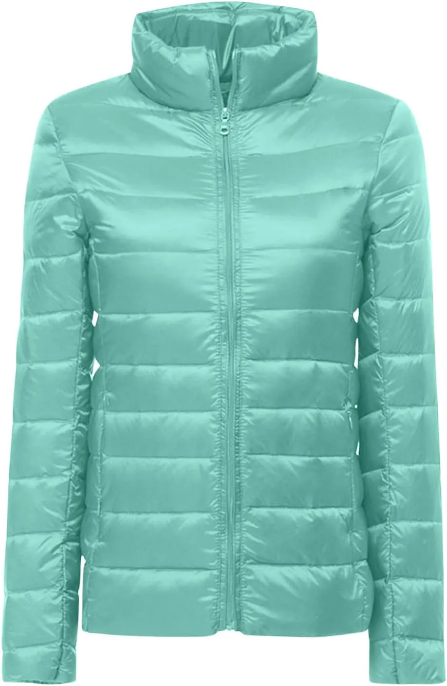 Women's Packable Quilted Jackets Lightweight Full-Zip Puffer Jacket Full Zipped Down Jacket Shakcets Winter Outfits