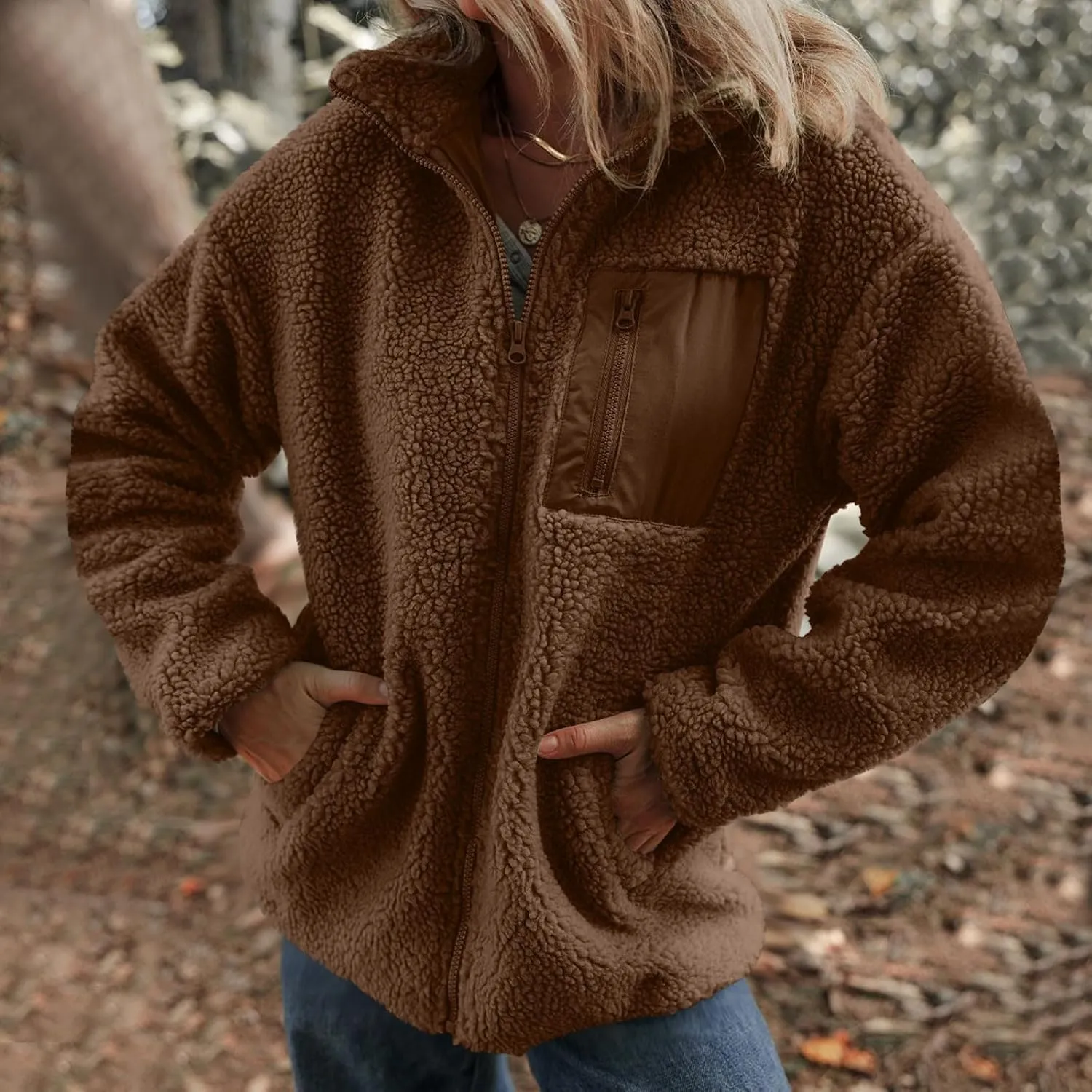 Women's Quilted Jackets Lightweight Fleece Sherpa Lined Coats Long Casual Jacket Winter Warm Collared Tops Outwear