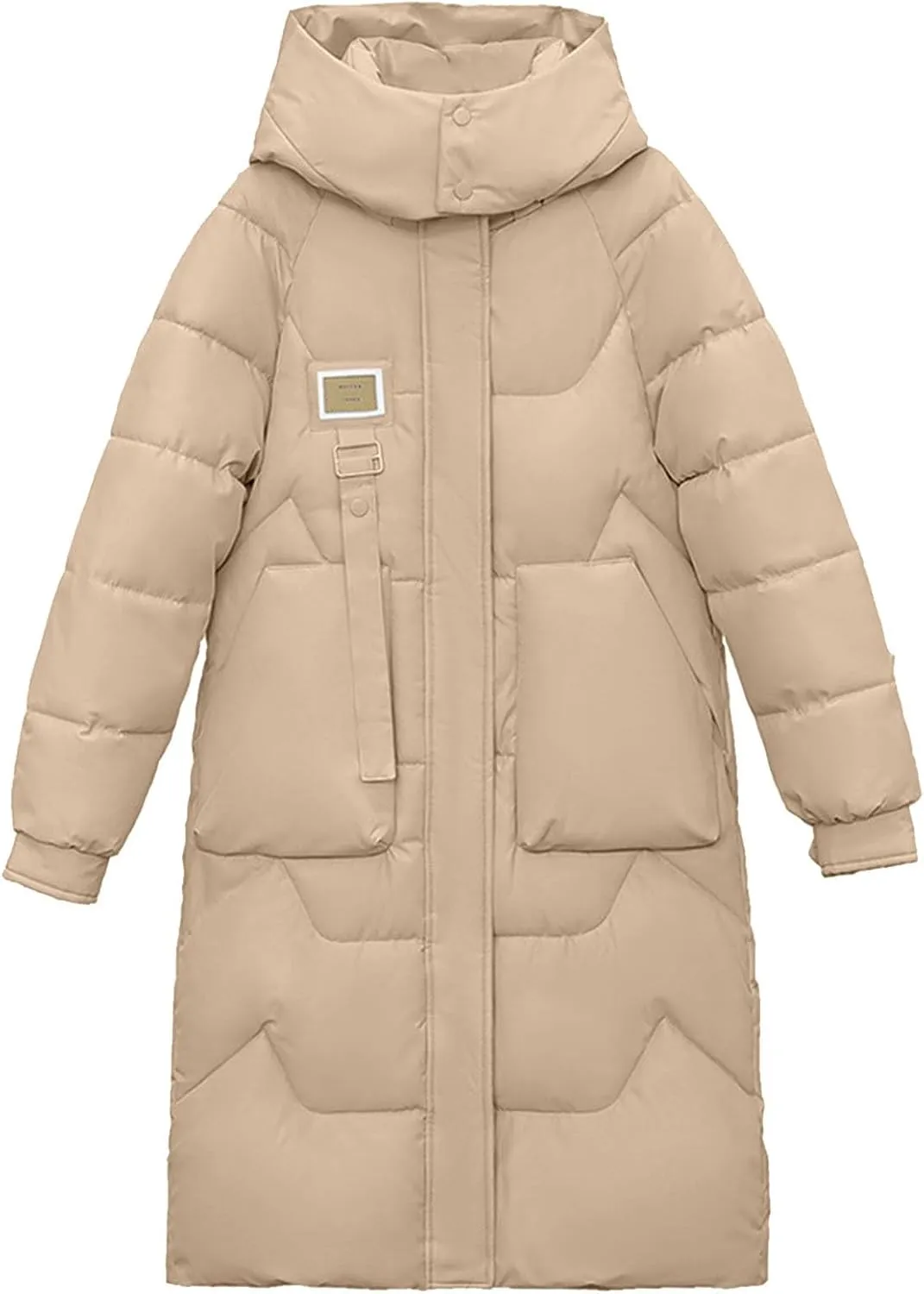 Womens Quilted Puffer Jacket Thick Oversized Down Jackets Lightweight Long Winter Coats Zip Up Baggy Down Outerwear