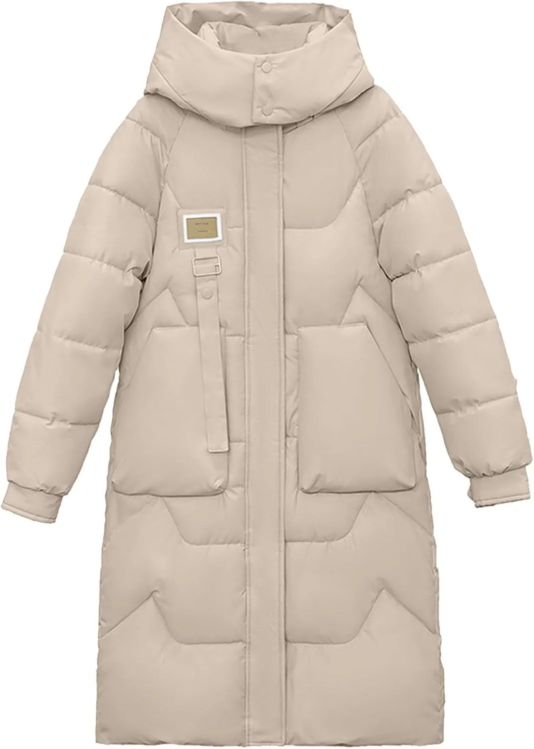 Womens Quilted Puffer Jacket Thick Oversized Down Jackets Lightweight Long Winter Coats Zip Up Baggy Down Outerwear