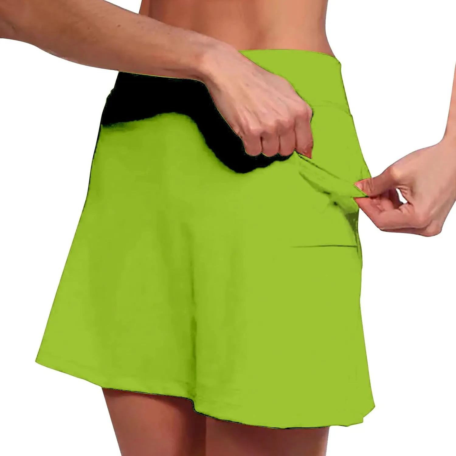 Womens Skorts with Pockets Tummy Control Plus Size Skorts for Women High Waist Athletic Sports Pants Skirt Casual