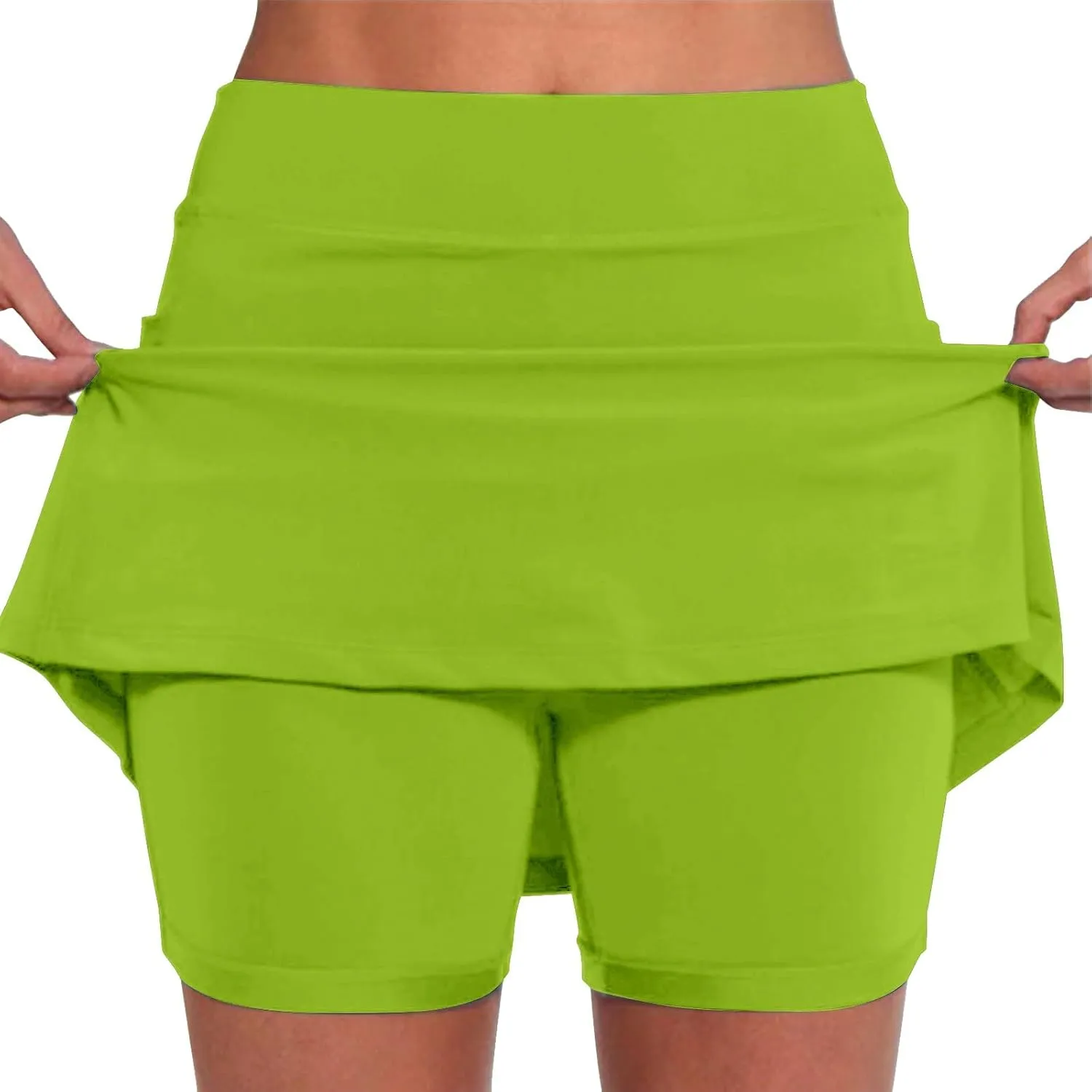 Womens Skorts with Pockets Tummy Control Plus Size Skorts for Women High Waist Athletic Sports Pants Skirt Casual