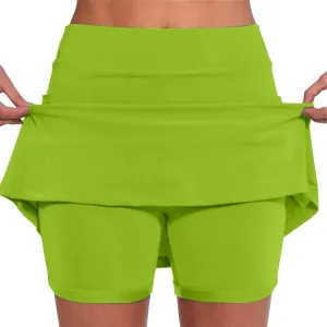 Womens Skorts with Pockets Tummy Control Plus Size Skorts for Women High Waist Athletic Sports Pants Skirt Casual