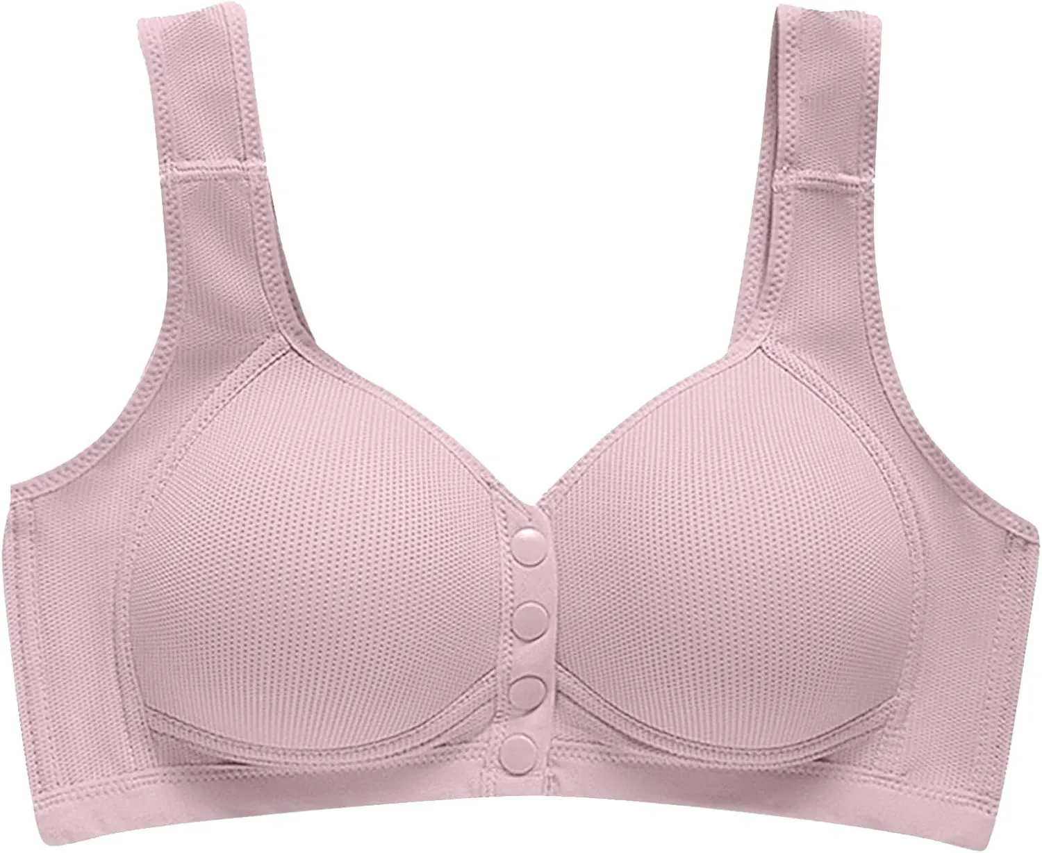 Women's Supportive Bra Comfortable Soft Tank Top Bra Adjustable Wireless Push-Up Side Breast Everyday Bra for Elderly