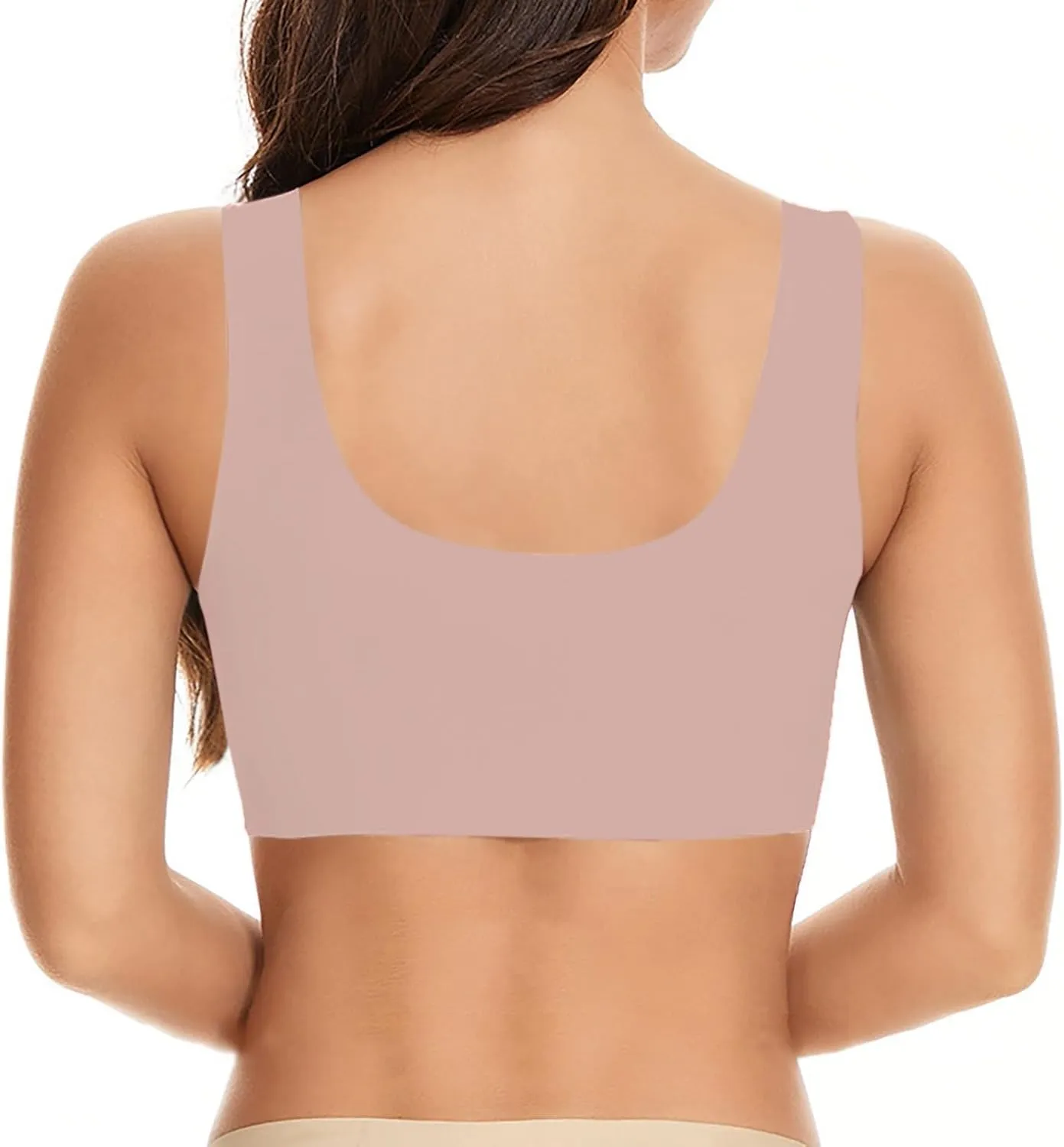 Womens Wireless Bras V Mesh Comfortable Bralette Supportive Tshirt Bra No Underwire Seamless Push Up Everyday Bras