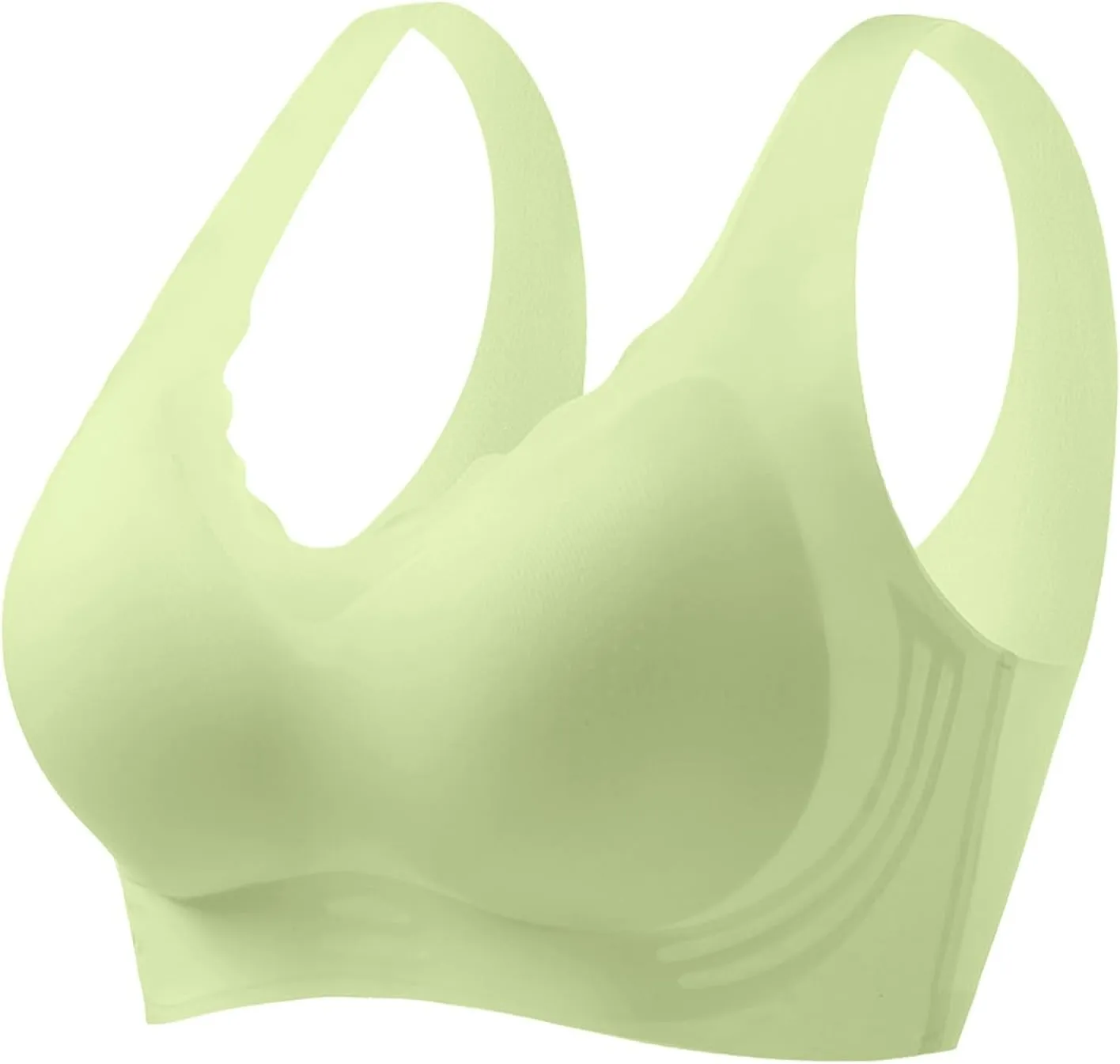 Womens Wireless Push Up Bra Super Gather Seamless Bra Anti Sagging Breasts with Lift and Support for Older Women