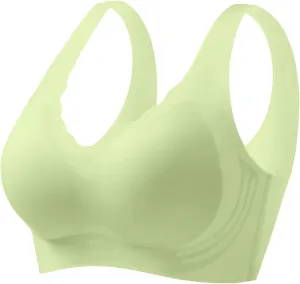 Womens Wireless Push Up Bra Super Gather Seamless Bra Anti Sagging Breasts with Lift and Support for Older Women