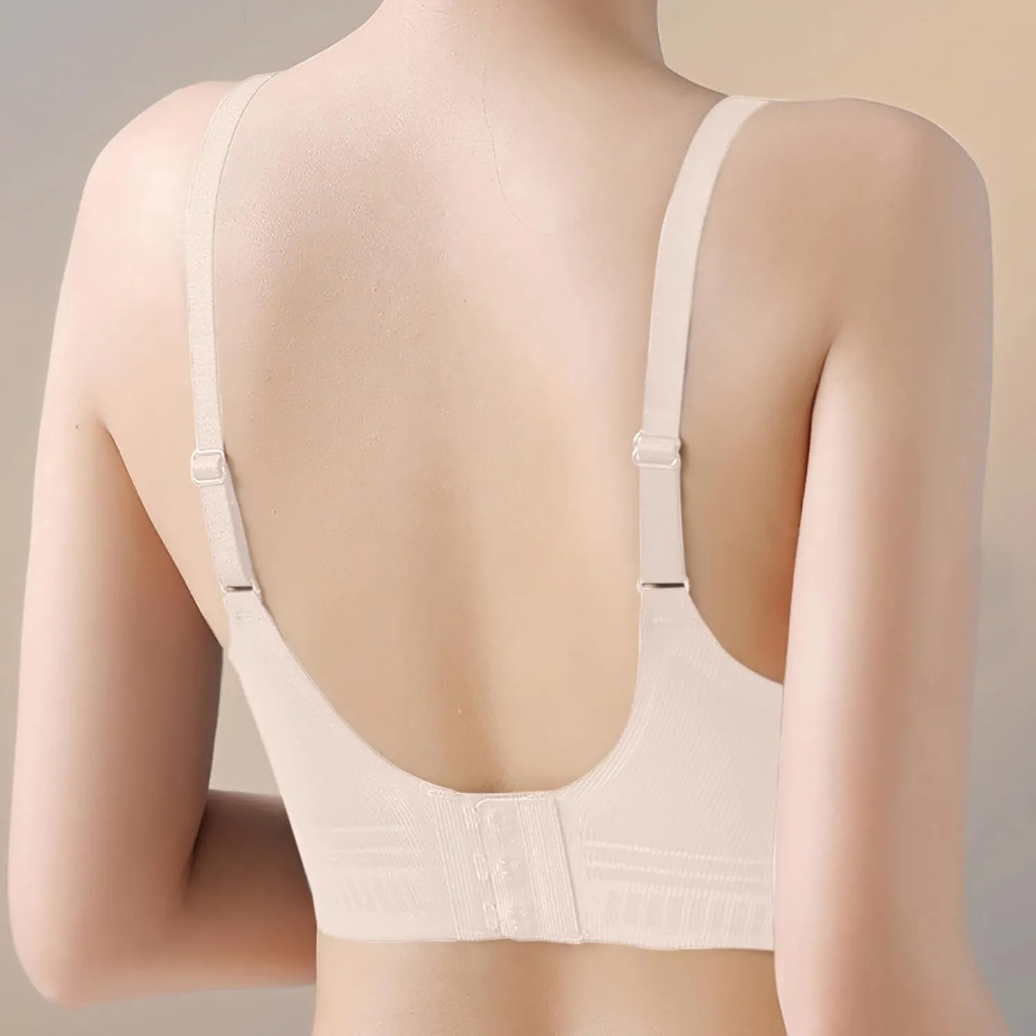 Women's Wireless Supportive Bras Comfortable Seamless Full Coverage Bra No Underwire Soft Push Up Everyday Bralette