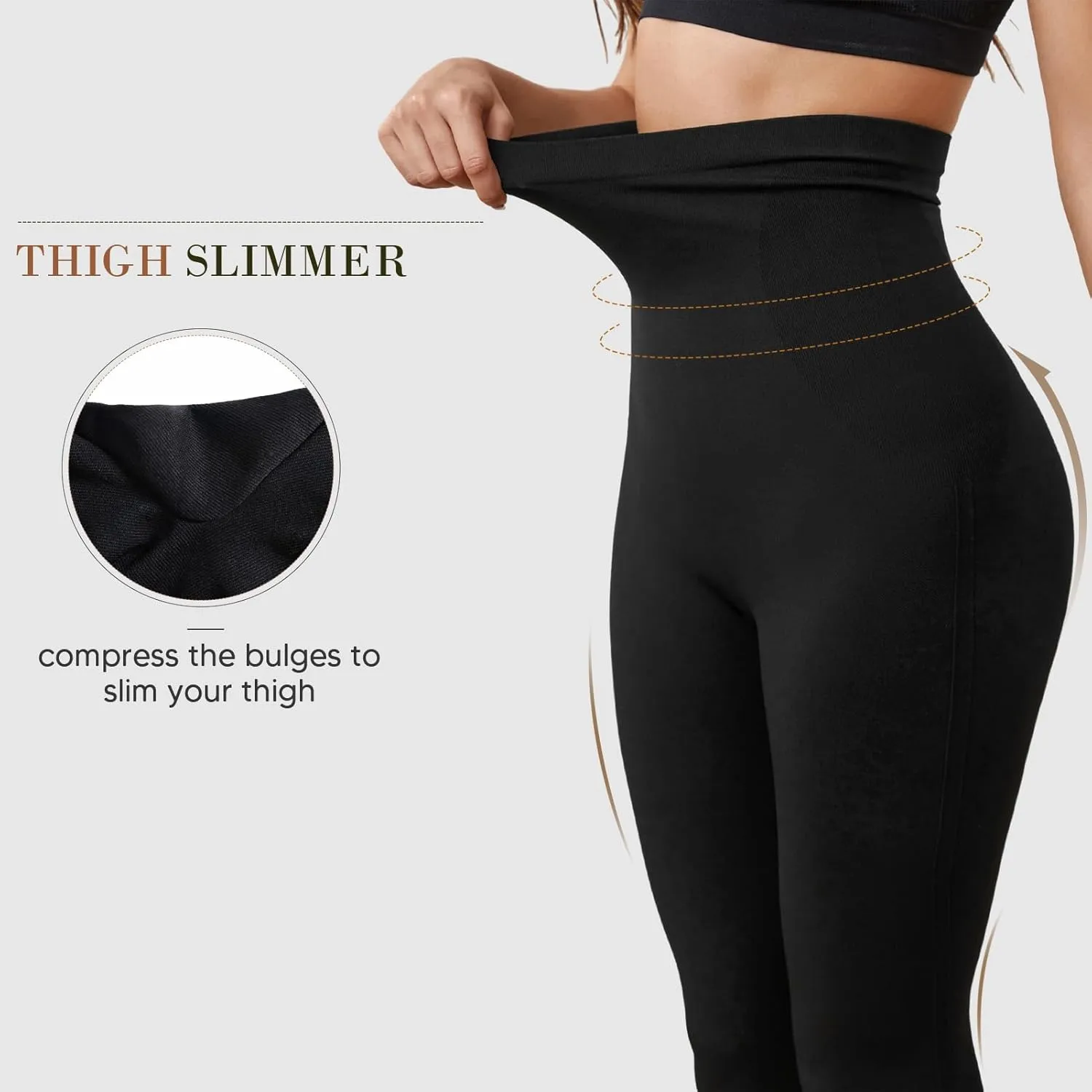 Workout Leggings for Women High Waist Footless Tights Soft Lightweight Athletic Gym Tights