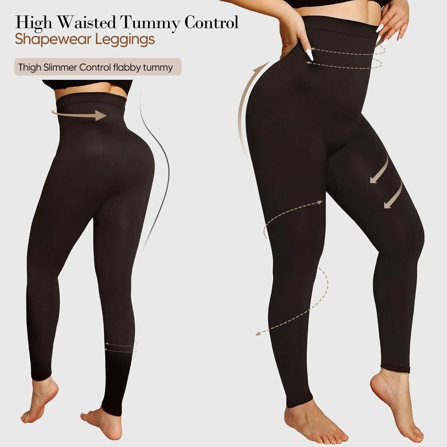 Workout Leggings for Women High Waist Footless Tights Soft Lightweight Athletic Gym Tights
