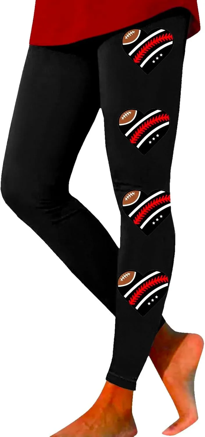 Workout Leggings for Women Plus Size Womens Valentines Plaid Pants Lace Leggings with Bows