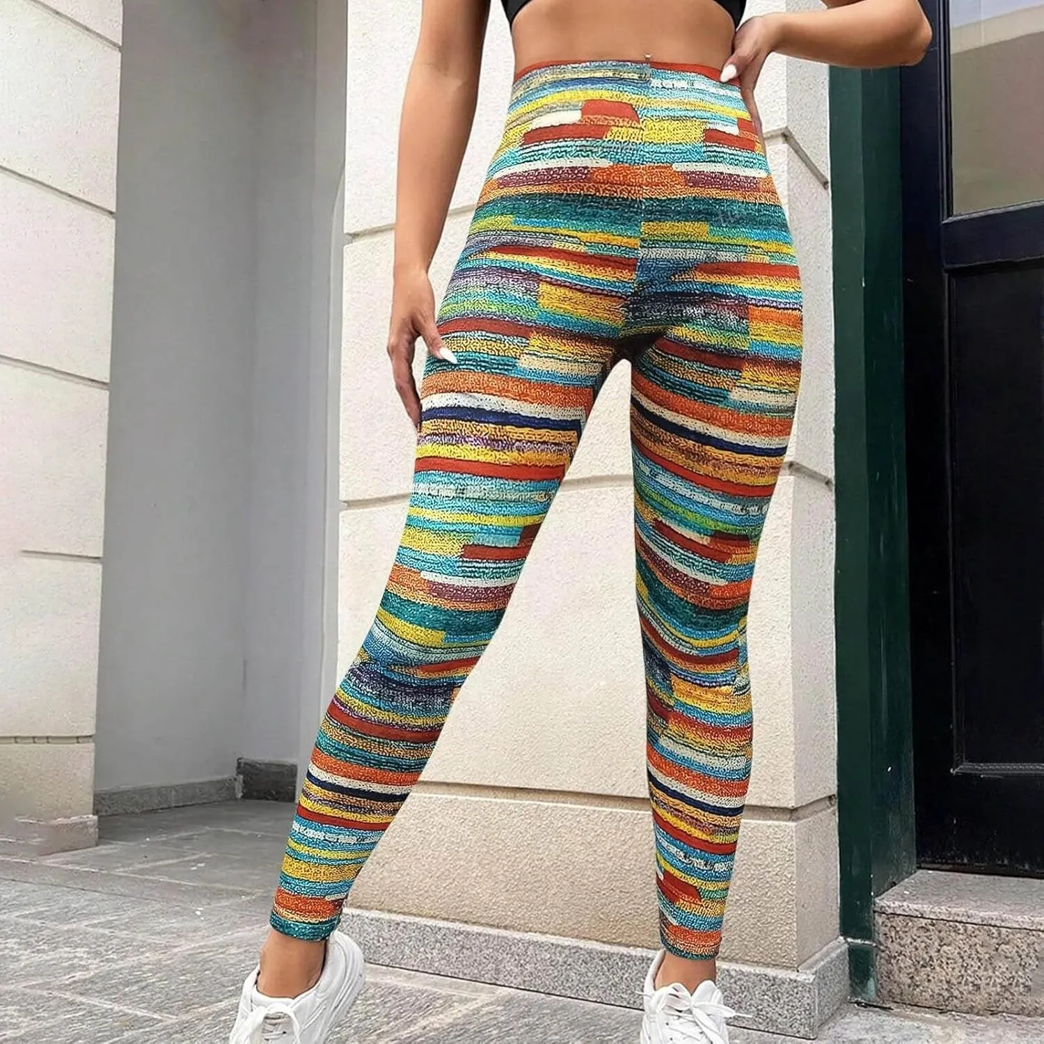 Workout Leggings for Women Seamless Patterned White Tights Women Plus Size Womens Unicorn Leggings