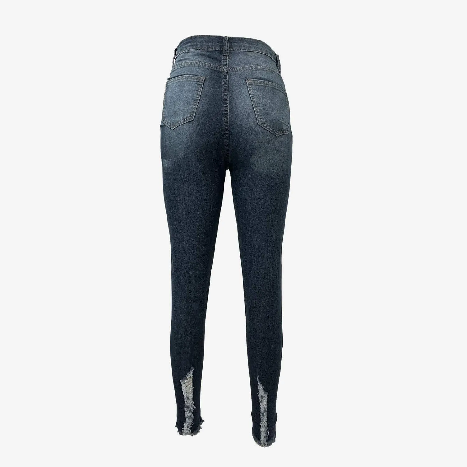 WUAI Women's Ripped Boyfriend Jeans Hight Waisted Stretch Distressed Skinny Jeans Jeggings Destroyed Denim Pencil Pants