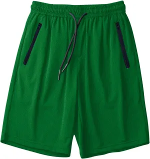 yardsong Athletic Shorts Women Quick Dry Gym Running Shorts Drawstring Elastic Waist Lightweight Shorts with Zipper Pockets