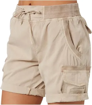 ZDRZK Womens High Waisted Cargo Shorts Casual Relaxed Fit Comfy Hiking Shorts with Pockets Drawstring Bermuda Shorts
