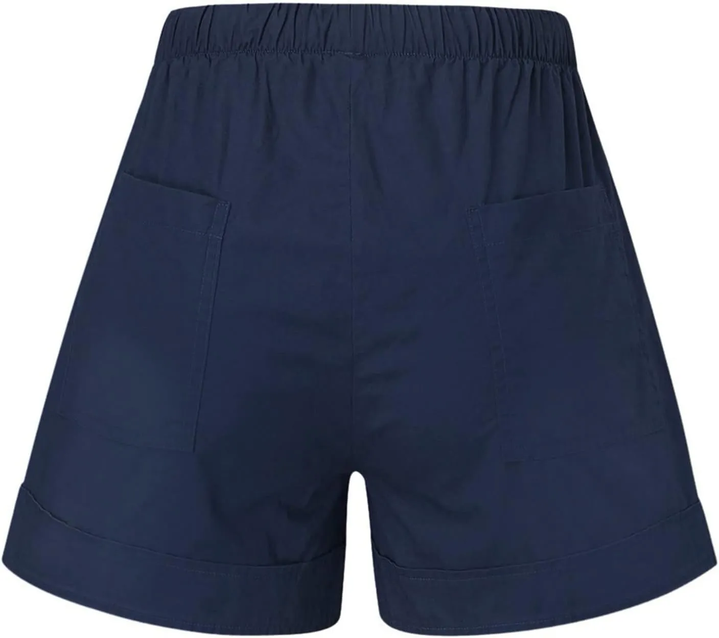 ZDRZK Womens Plus Size Shorts Elastic High Waisted Drawstring Trouser Shorts Pocketed Dressy Casual Summer Shorts 2024