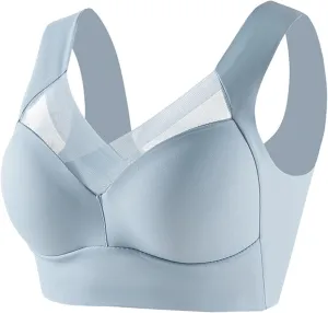 Zen Chic Bra Ultimate Lift Full-Figure Fashion Deep Cup Bra Wireless Seamless Mesh Bras Padded Push Up Back Fat Bras