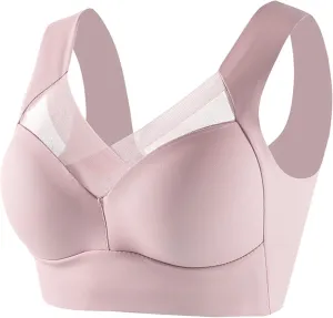 Zen Chic Bra Ultimate Lift Full-Figure Fashion Deep Cup Bra Wireless Seamless Mesh Bras Padded Push Up Back Fat Bras